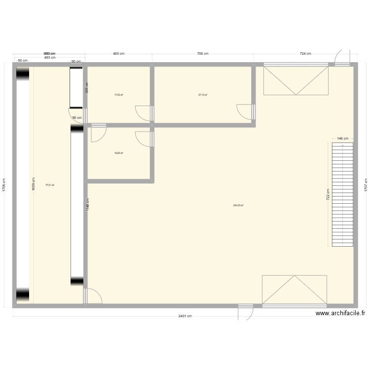 ETAGE 0 V1. Plan de 5 pièces et 378 m2