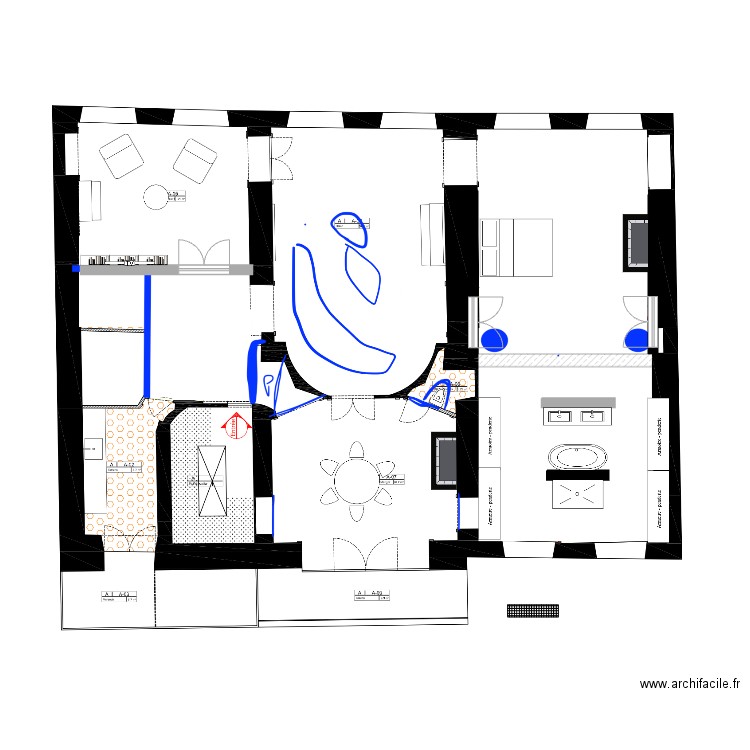 101 St Denis. Plan de 0 pièce et 0 m2