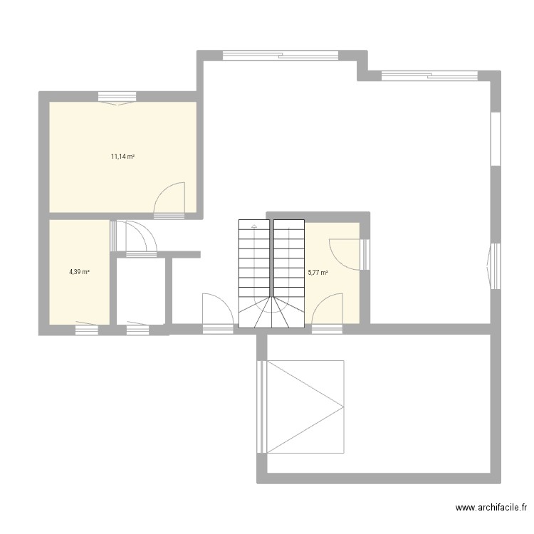 Maison. Plan de 3 pièces et 21 m2