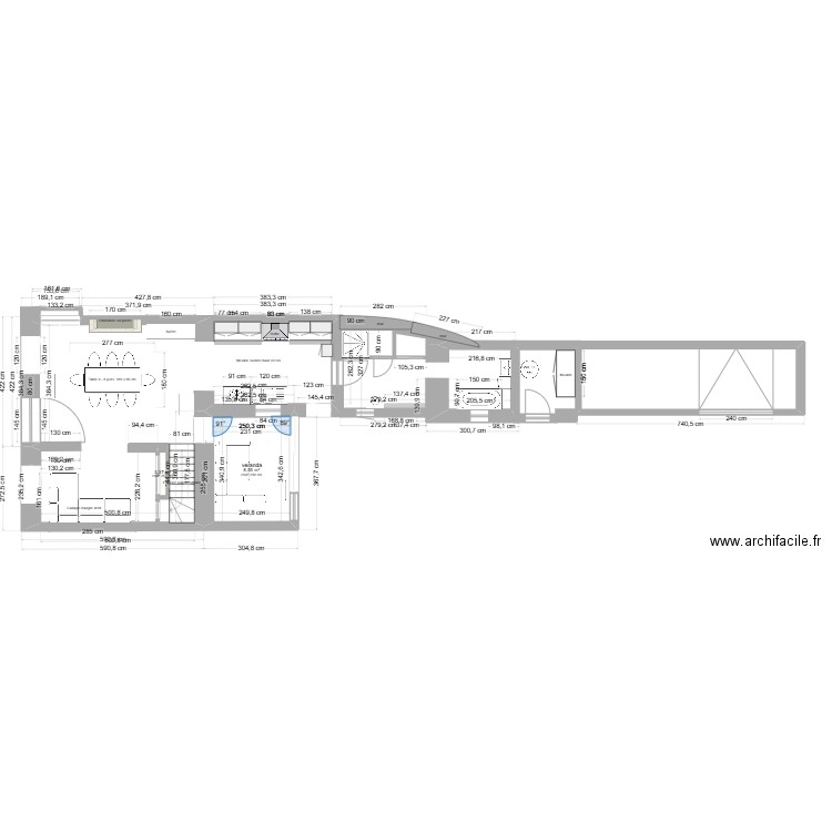 LEB-THIERRY-FRmodel . Plan de 2 pièces et 9 m2