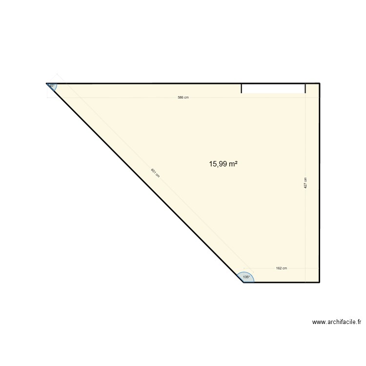 dev. Plan de 1 pièce et 16 m2