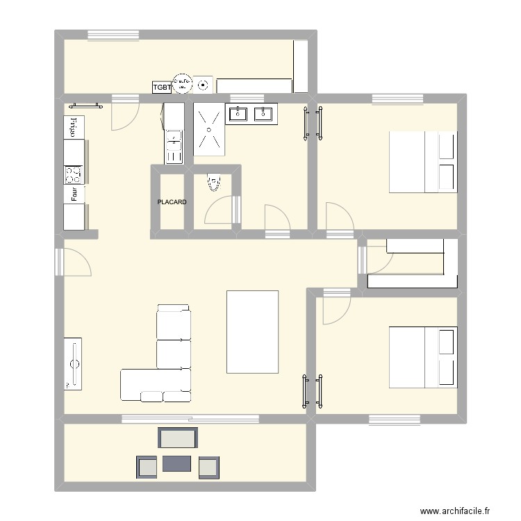 Appartement la Seyne. Plan de 9 pièces et 119 m2