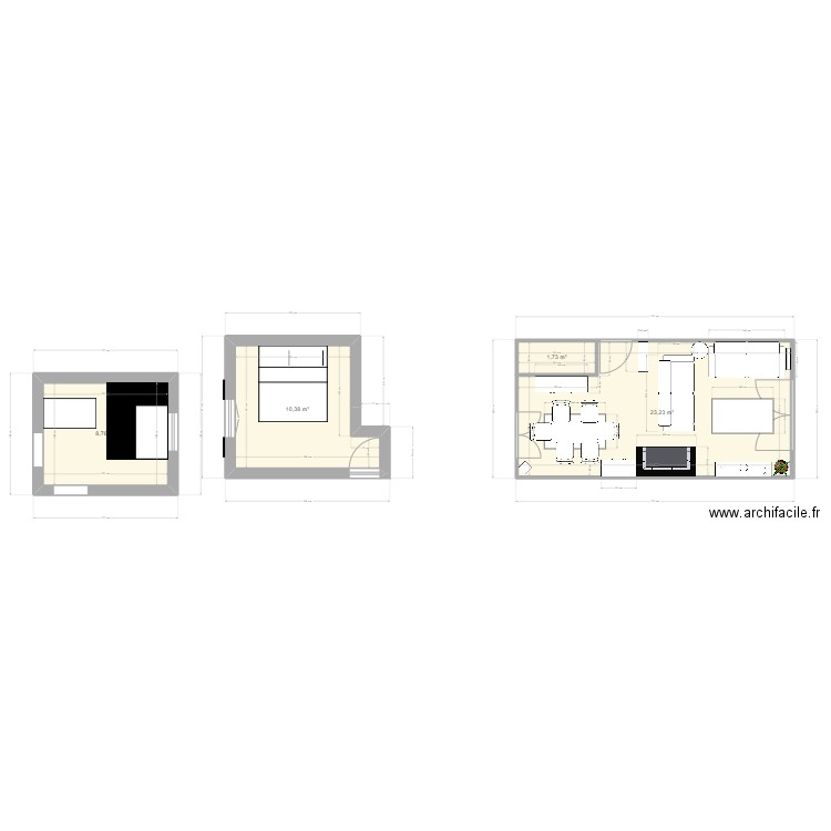 VaisonLR. Plan de 4 pièces et 44 m2