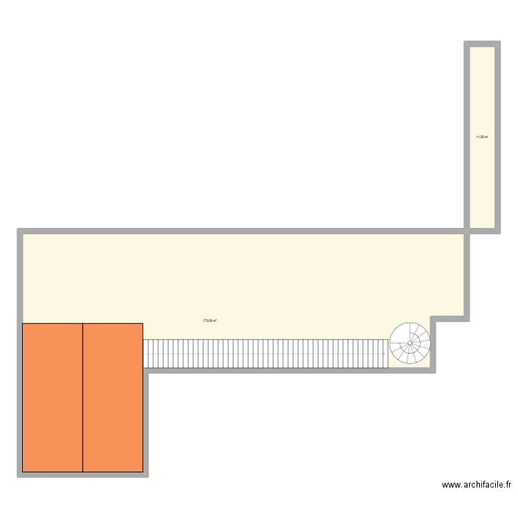 aménagement 1. Plan de 2 pièces et 185 m2