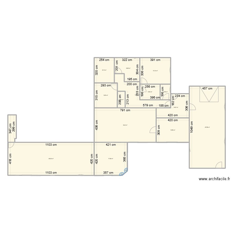 Plan maison Etaules 09012025. Plan de 15 pièces et 233 m2