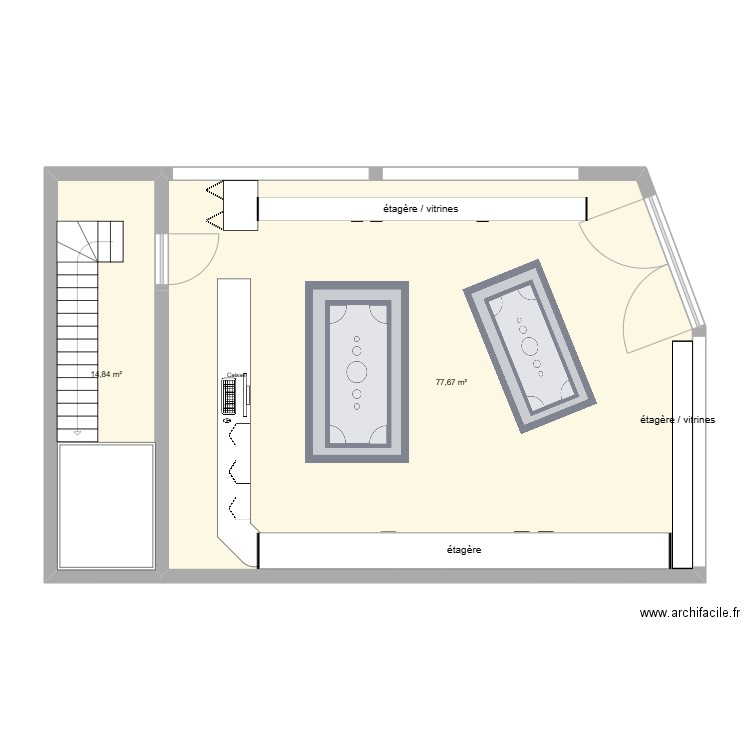 COMPTOIR DE MATHILDE ESPACE ANJOU. Plan de 2 pièces et 93 m2