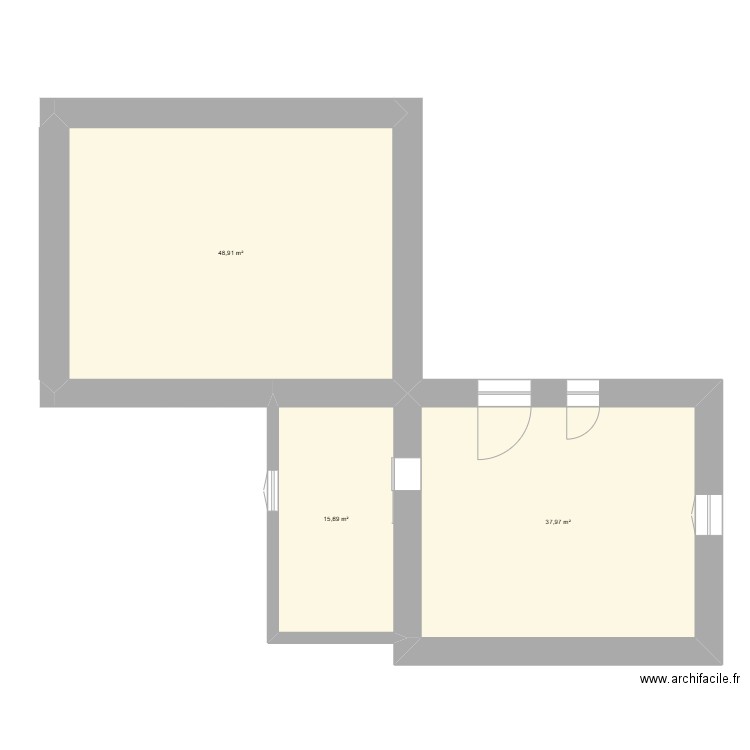 maison fond. Plan de 3 pièces et 103 m2