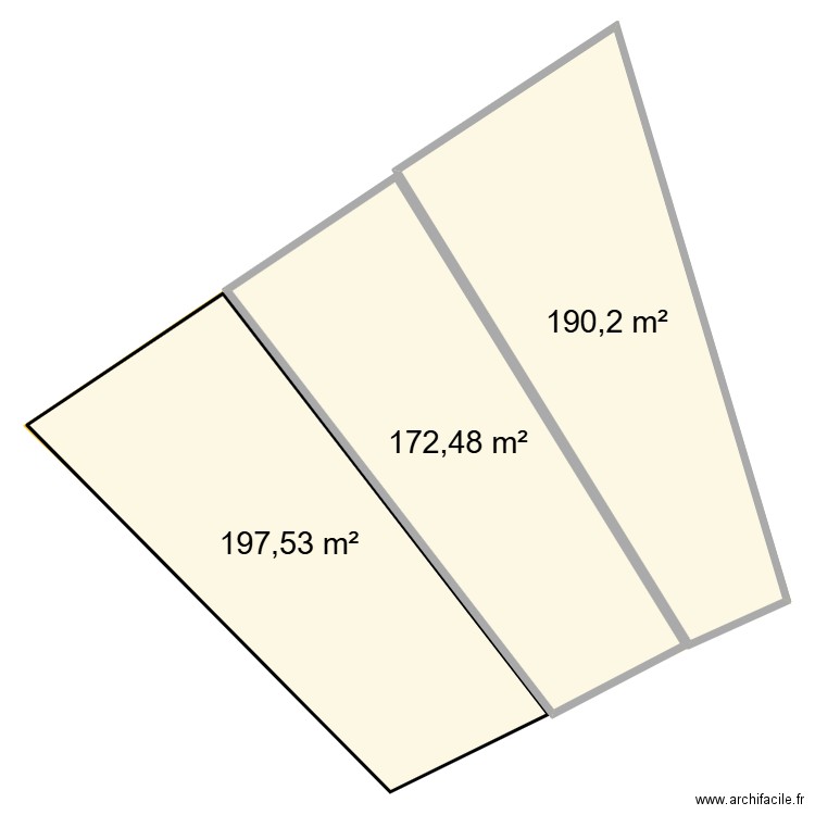 terrain. Plan de 3 pièces et 560 m2