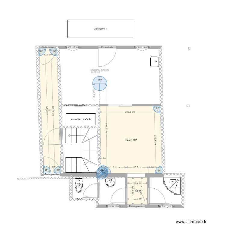 VOBAL46B 2. Plan de 3 pièces et 17 m2