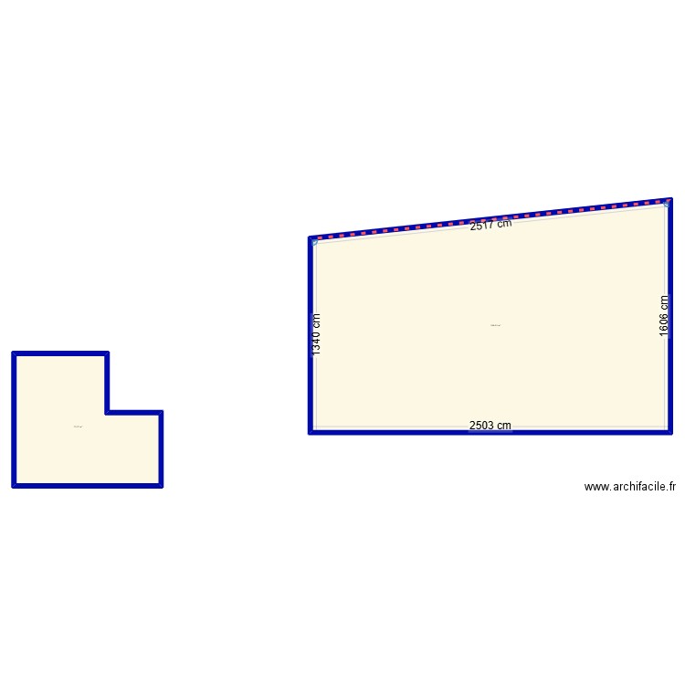 maison. Plan de 2 pièces et 444 m2