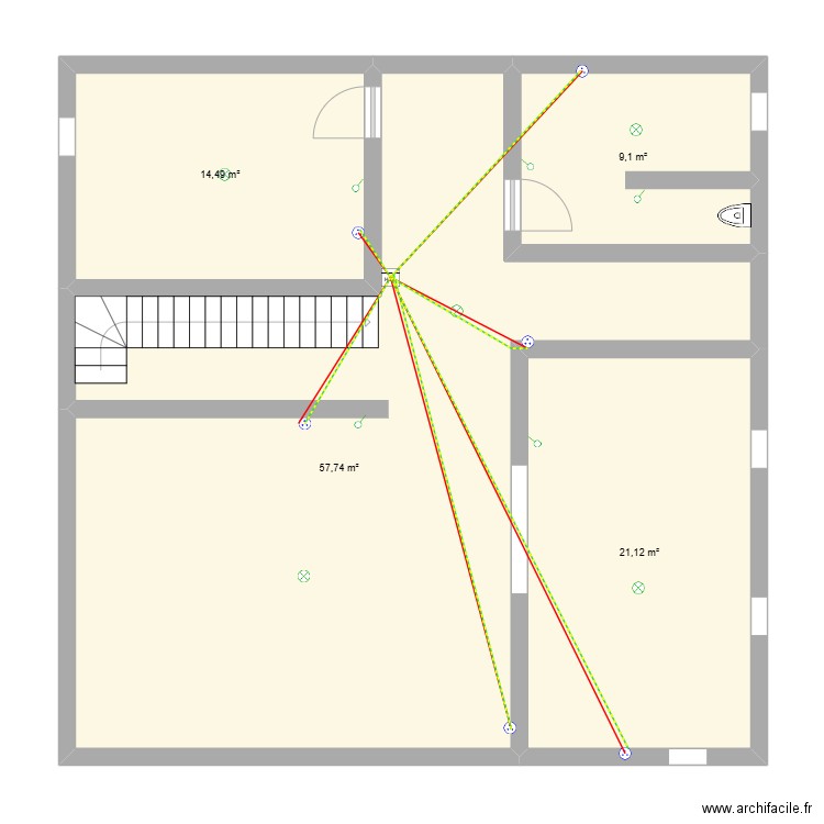 Victor maison. Plan de 4 pièces et 103 m2