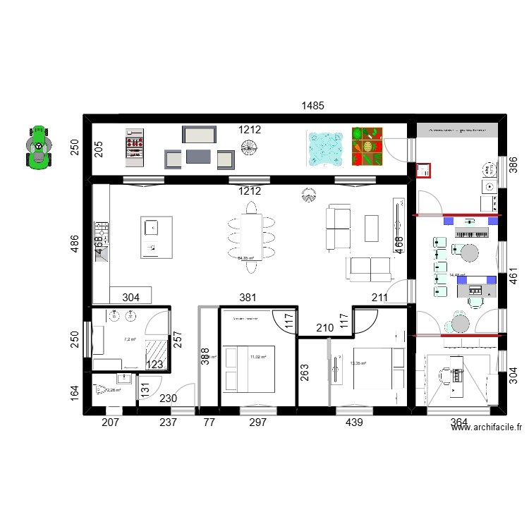 Plan définitif 13. Plan de 9 pièces et 149 m2