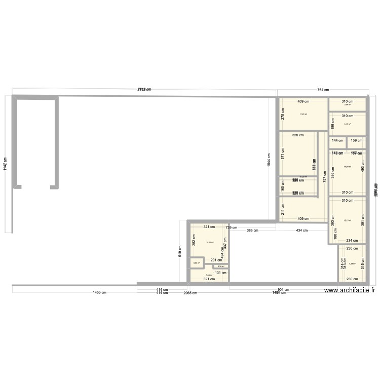 PLAN MARSILLY 9. Plan de 11 pièces et 101 m2