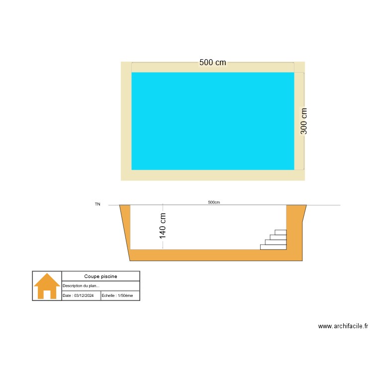 piscine. Plan de 0 pièce et 0 m2