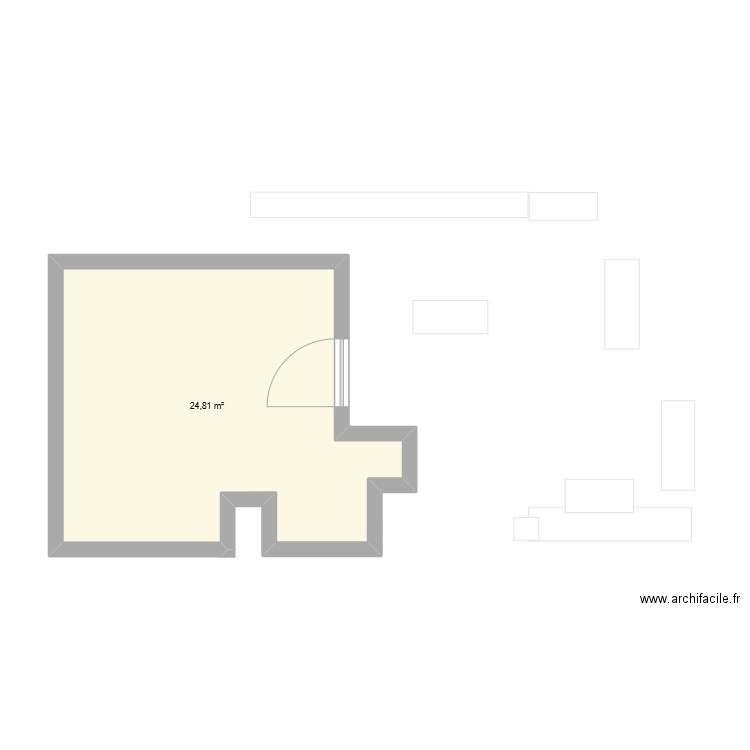 Labo de Biochimie Pièce 1. Plan de 1 pièce et 25 m2