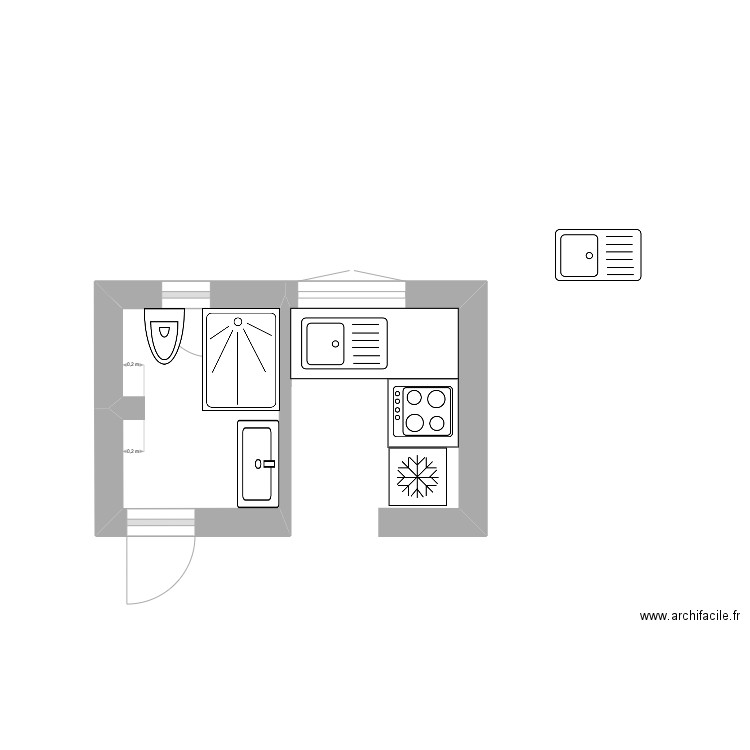 salle de bain bernardo. Plan de 0 pièce et 0 m2