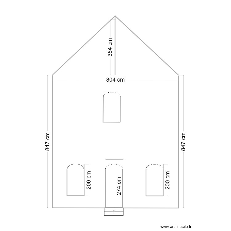 pignon sully. Plan de 0 pièce et 0 m2