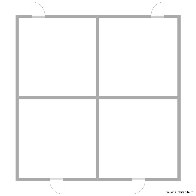 4 chambres. Plan de 4 pièces et 93 m2