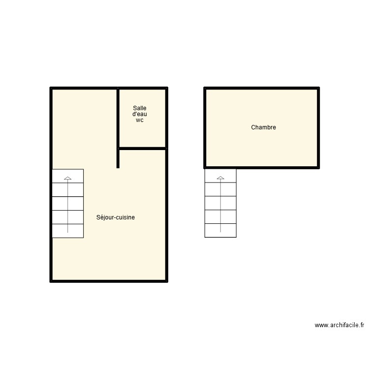 QUIMPER FERTIL PAULE. Plan de 3 pièces et 12 m2