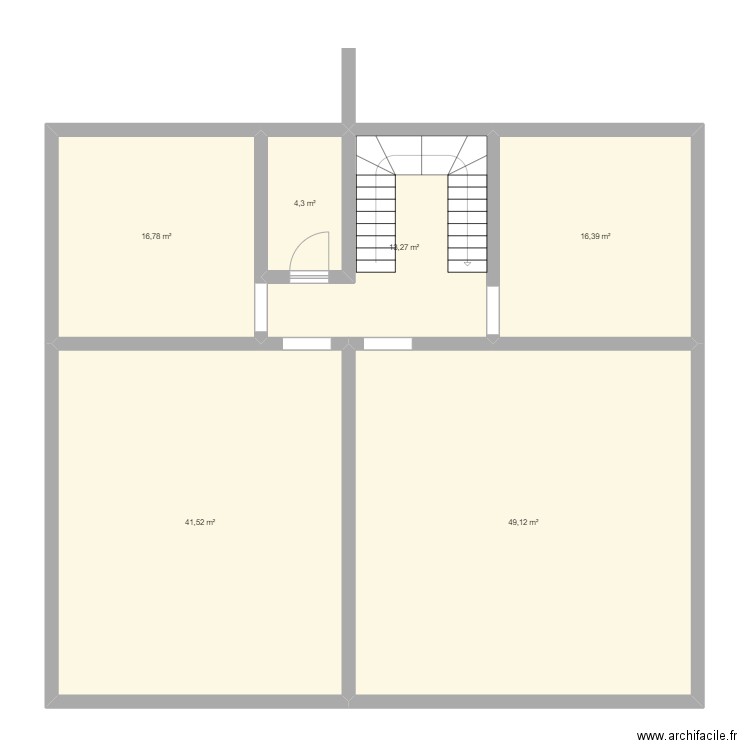 1ER PHARMACIE . Plan de 6 pièces et 141 m2