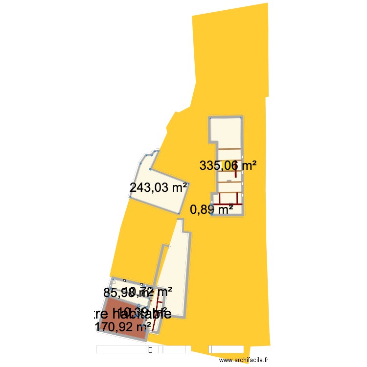 Resnes claire cadastre. Plan de 7 pièces et 857 m2