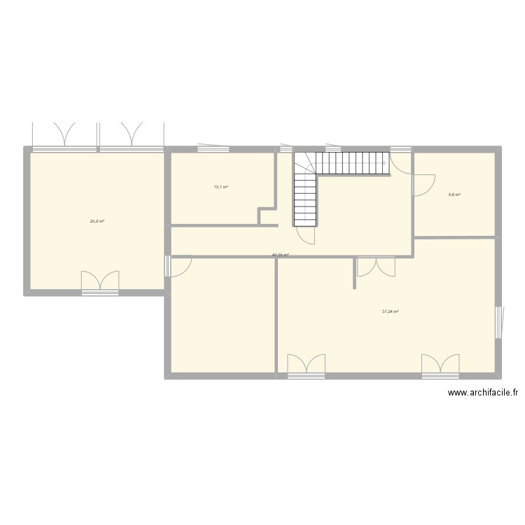 ZETZ. Plan de 5 pièces et 123 m2