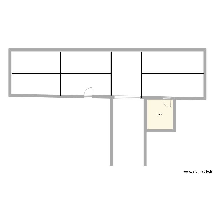 Garage. Plan de 1 pièce et 8 m2