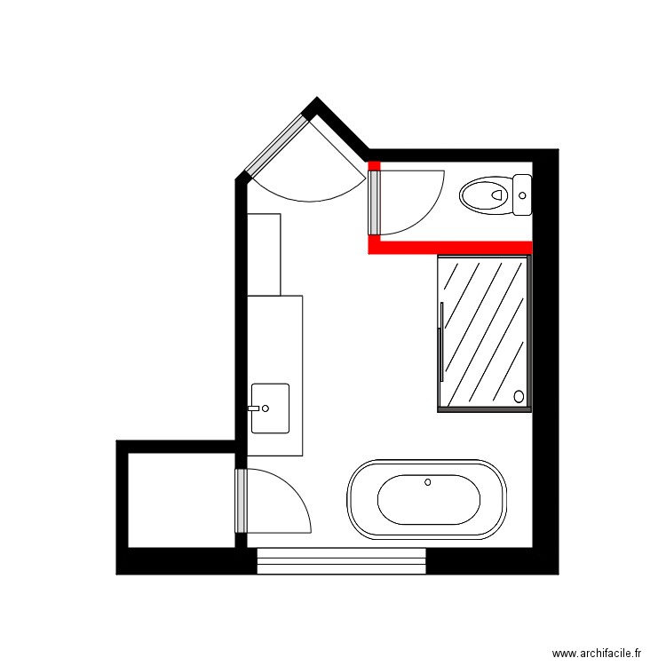 tremblay sdb4. Plan de 2 pièces et 11 m2