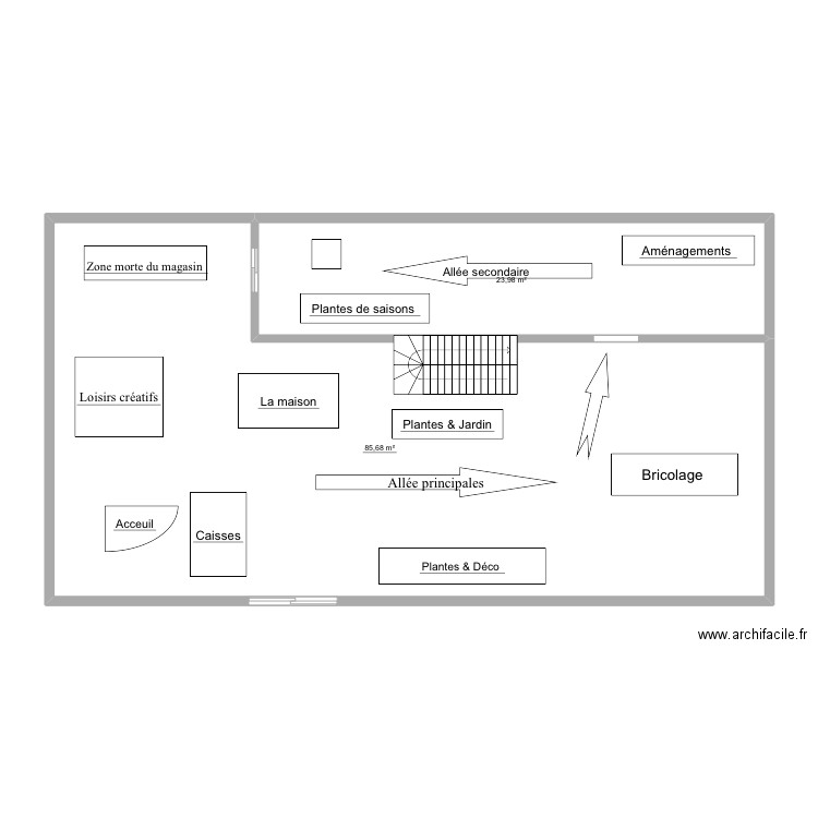 MAXENCE GUFFROY 2. Plan de 2 pièces et 110 m2