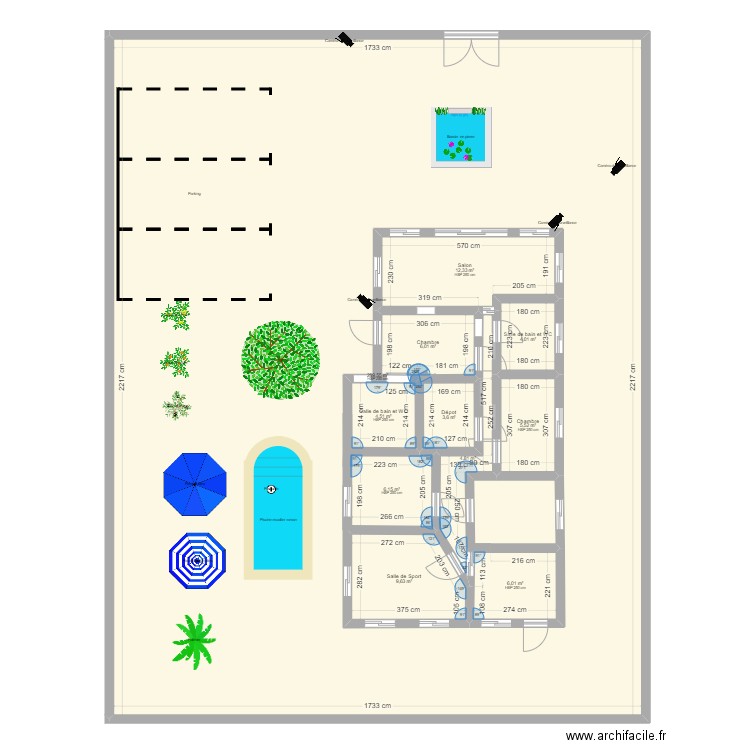 My HOme 2. Plan de 11 pièces et 447 m2