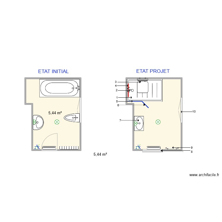 GOURDON. Plan de 2 pièces et 11 m2