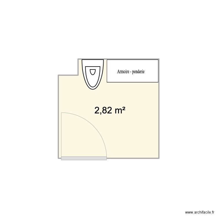 Pendlebury. Plan de 1 pièce et 3 m2