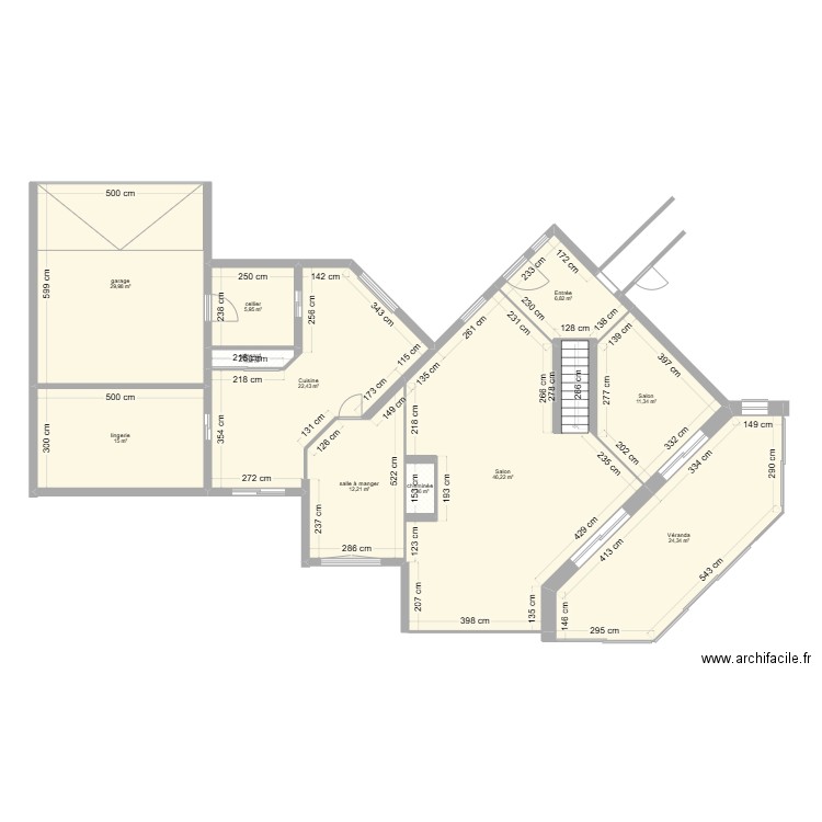 rez_de_chaussée. Plan de 11 pièces et 177 m2