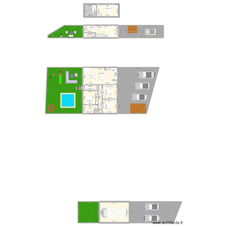 Dagoterie TALMONT. Plan de 21 pièces et 495 m2