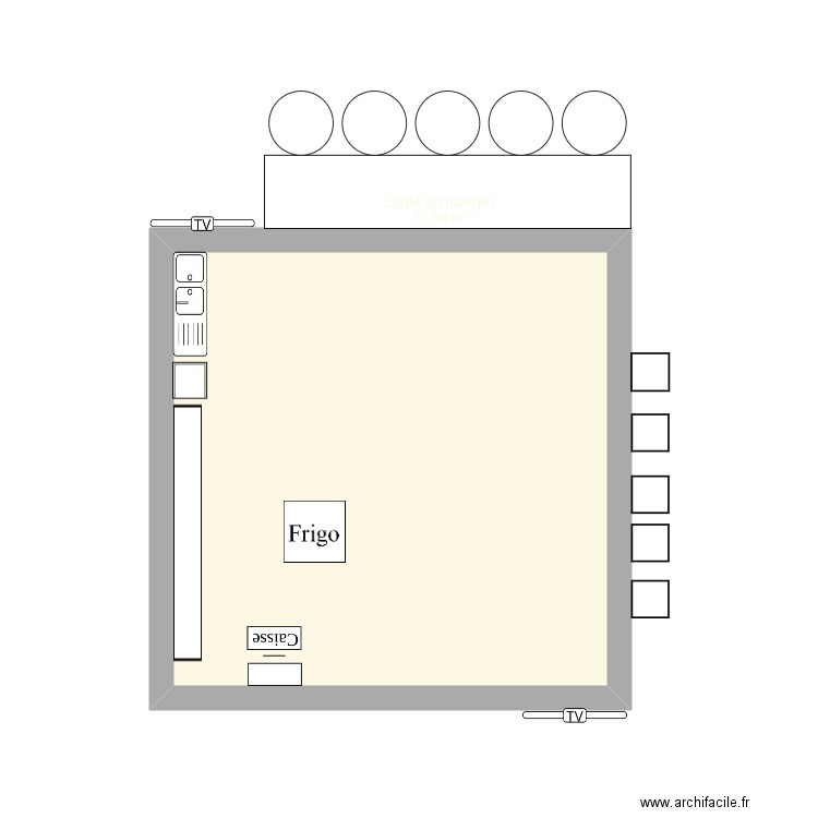 Waffle Factory 2. Plan de 1 pièce et 23 m2