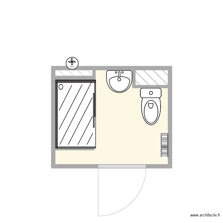 GASHI. Plan de 3 pièces et 4 m2