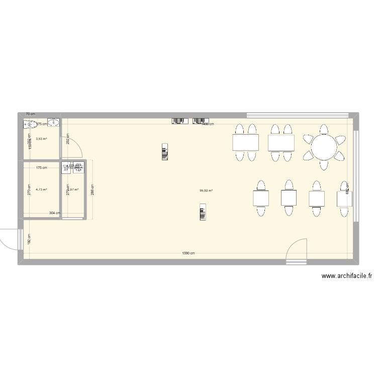 mag. Plan de 4 pièces et 107 m2