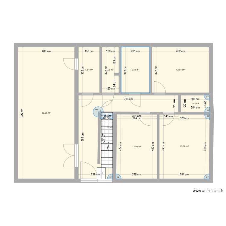 rd bretteville. Plan de 9 pièces et 115 m2