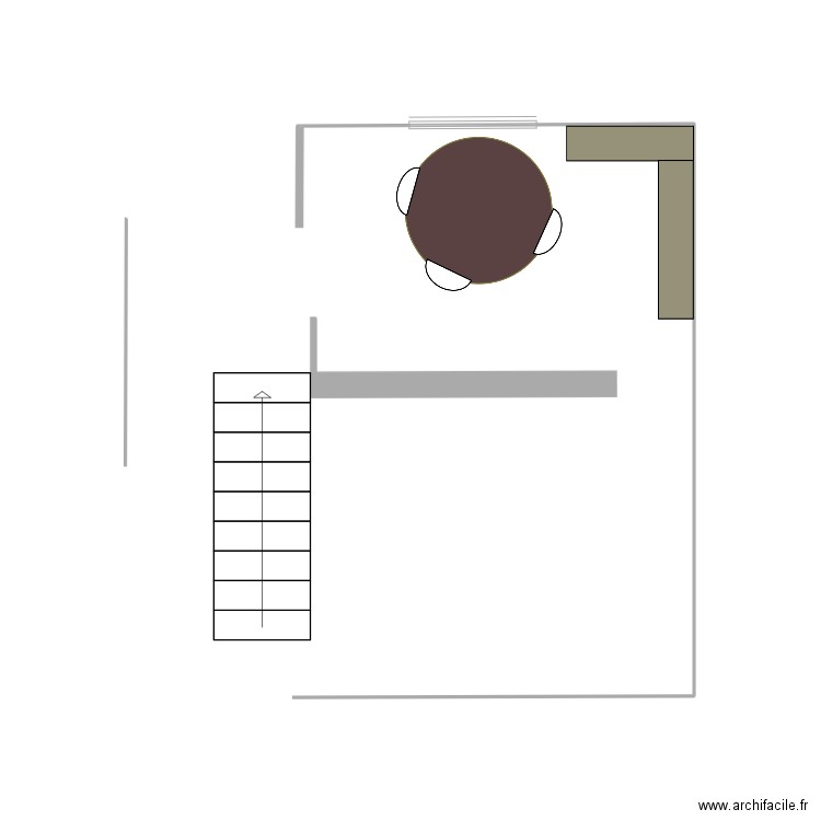 salle a manger. Plan de 1 pièce et 15 m2