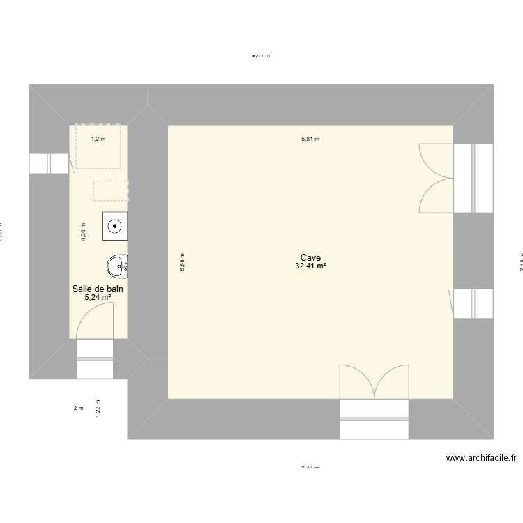 Francheschi A - po - LURI. Plan de 11 pièces et 109 m2