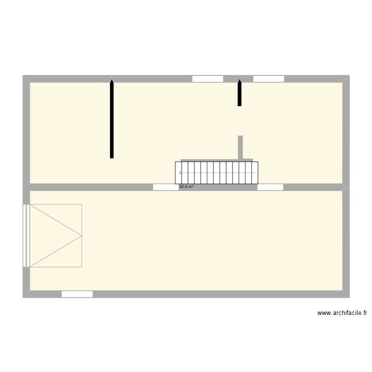 Sou sol innov. Plan de 1 pièce et 93 m2