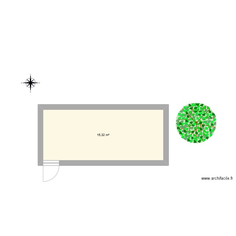 Abris jardin1. Plan de 1 pièce et 15 m2