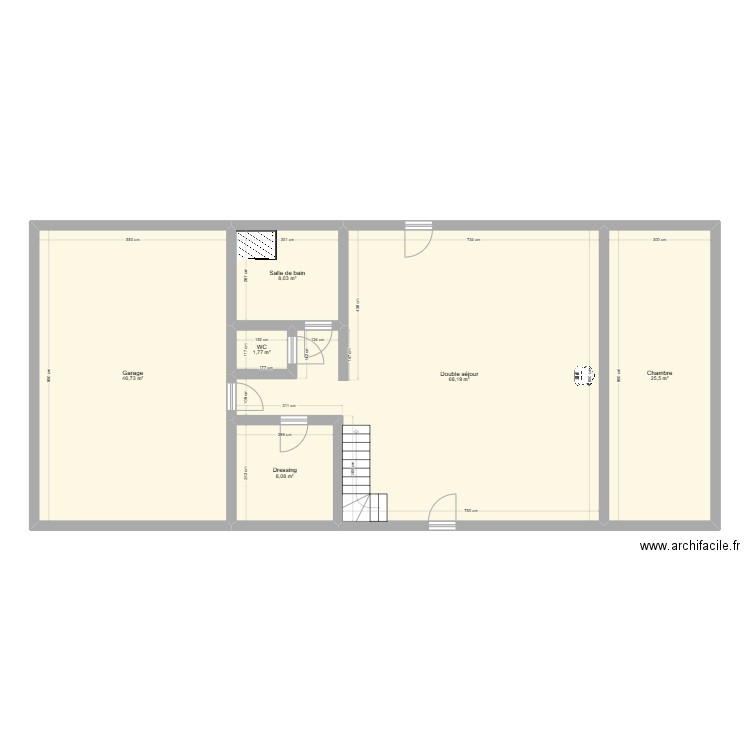 Guerard rdc 2 proposition daronne. Plan de 6 pièces et 158 m2