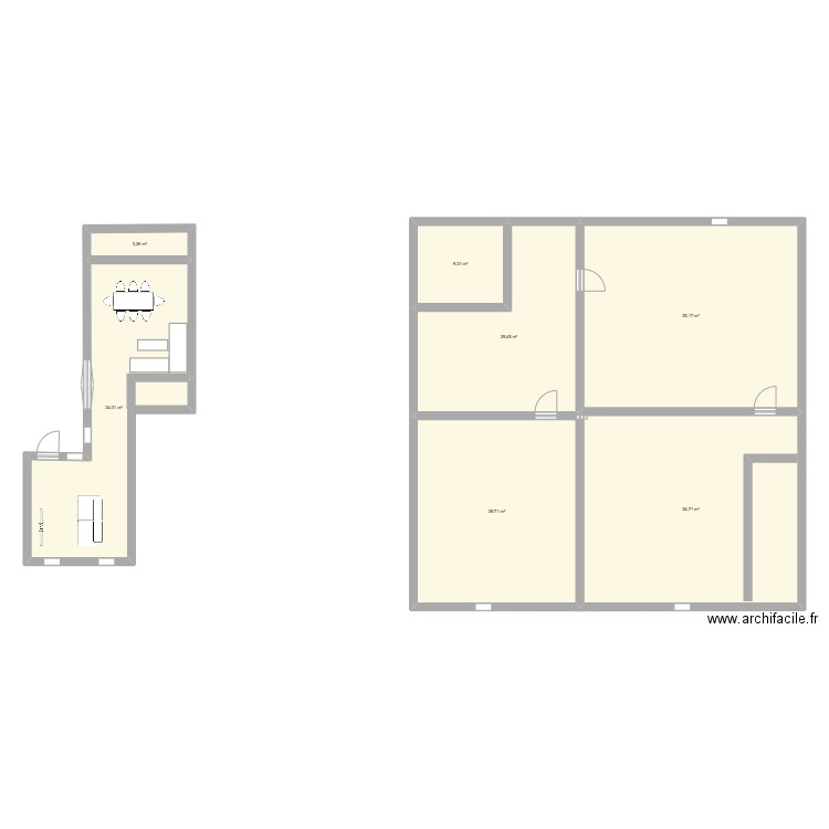 MONTES. Plan de 7 pièces et 224 m2