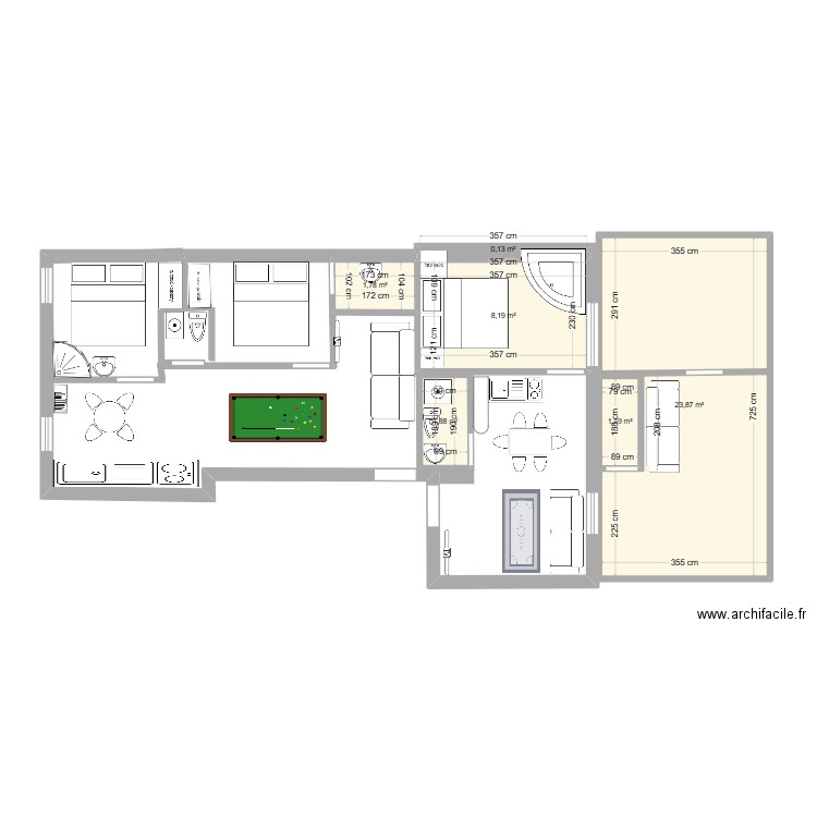 shamai 12. Plan de 6 pièces et 37 m2