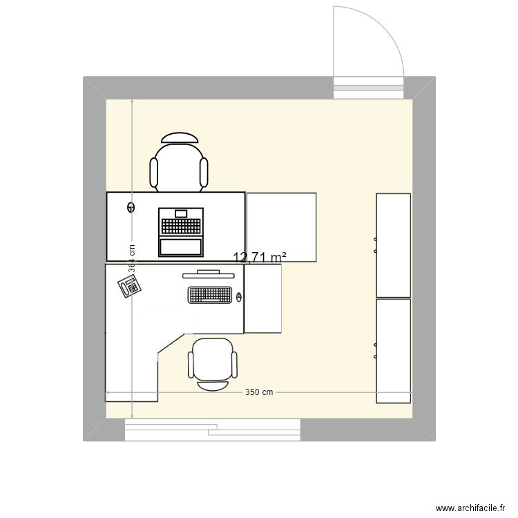 Bureau_rh_baudemont 2. Plan de 1 pièce et 13 m2