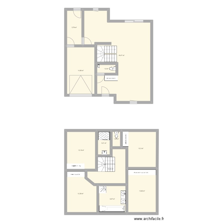 plan réel maison. Plan de 12 pièces et 146 m2