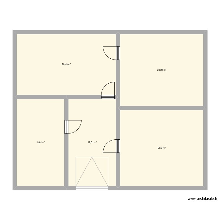 Authumes / Kevin. Plan de 5 pièces et 126 m2