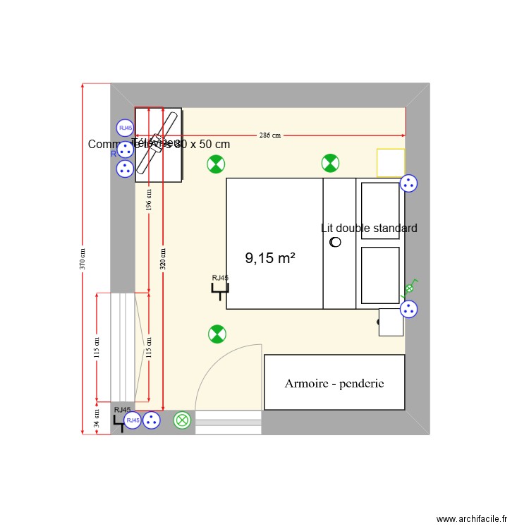 CHB STUDIO PT 2. Plan de 1 pièce et 9 m2