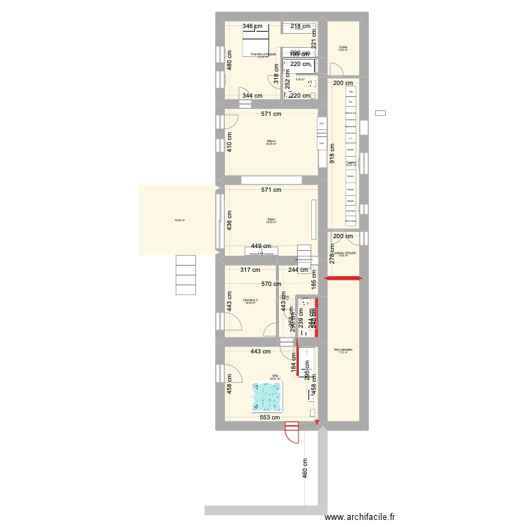 Plan Chauffagiste david. Plan de 12 pièces et 190 m2